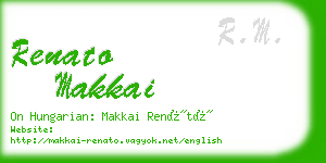renato makkai business card